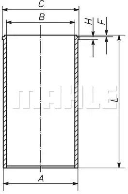 Гільза VW Caddy II/T4 1.9/2.4D (79.51mm), MAHLE/KNECHT (029WV2000)