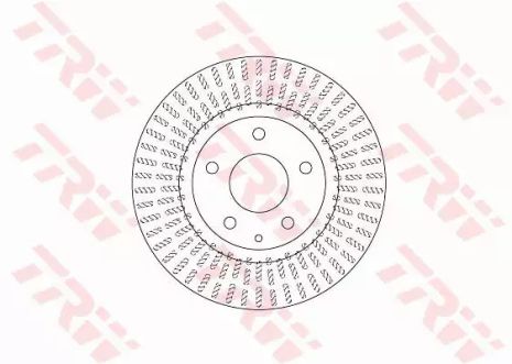 Диск тормозной (1 шт.) MAZDA Mazda3 FD=295mm 13, TRW (DF6731)