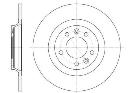 Тормозной диск задний CITROËN C5/PEUGEOT 407/508/607/RCZ 1.6-3.0 04-, WOKING (D669000)