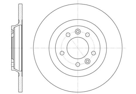 Тормозной диск задний CITROËN C5/PEUGEOT 407/508/607/RCZ 1.6-3.0 04-, WOKING (D669000)