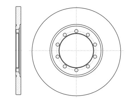 Диск гальмівний Transit V347 06-(H=16mm), WOKING (D6120100)