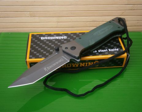 Ніж складаний Browning US Tanto G10 Liner-Lock Аssist оливковий 22 см