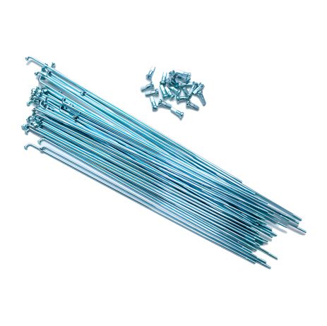 Срібляста спиця для велосипедів + ніпель, 252 мм Срібляста спиця для велосипедів + ніпель, 252 мм