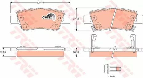 Колодки тормозные дисковые HONDA CR-V задн. , TRW (GDB3446)