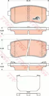 Гальмувати гальмівний диск Kia Sportage ззаду. , TRW (GDB3474)