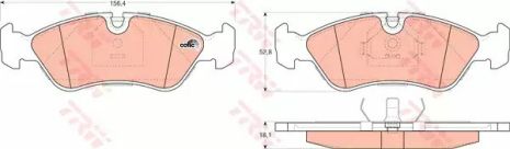 Колодки тормозные дисковые DAEWOO LANOS (KLAT), NEXIA передн. , TRW (GDB951)