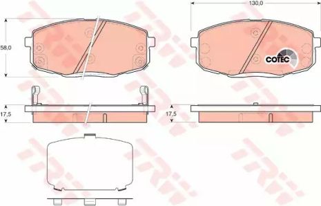 Гальмувати гальмівний диск Hyundai I30, Kia cee \ d попереду. , TRW (GDB3450)