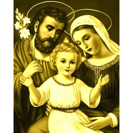 Алмазная картина Икона Святая семья в золотистом цвете 40х50 см ColorArt SP068 Алмазная картина Икона Святая семья в золотистом цвете 40х50 см ColorArt SP068