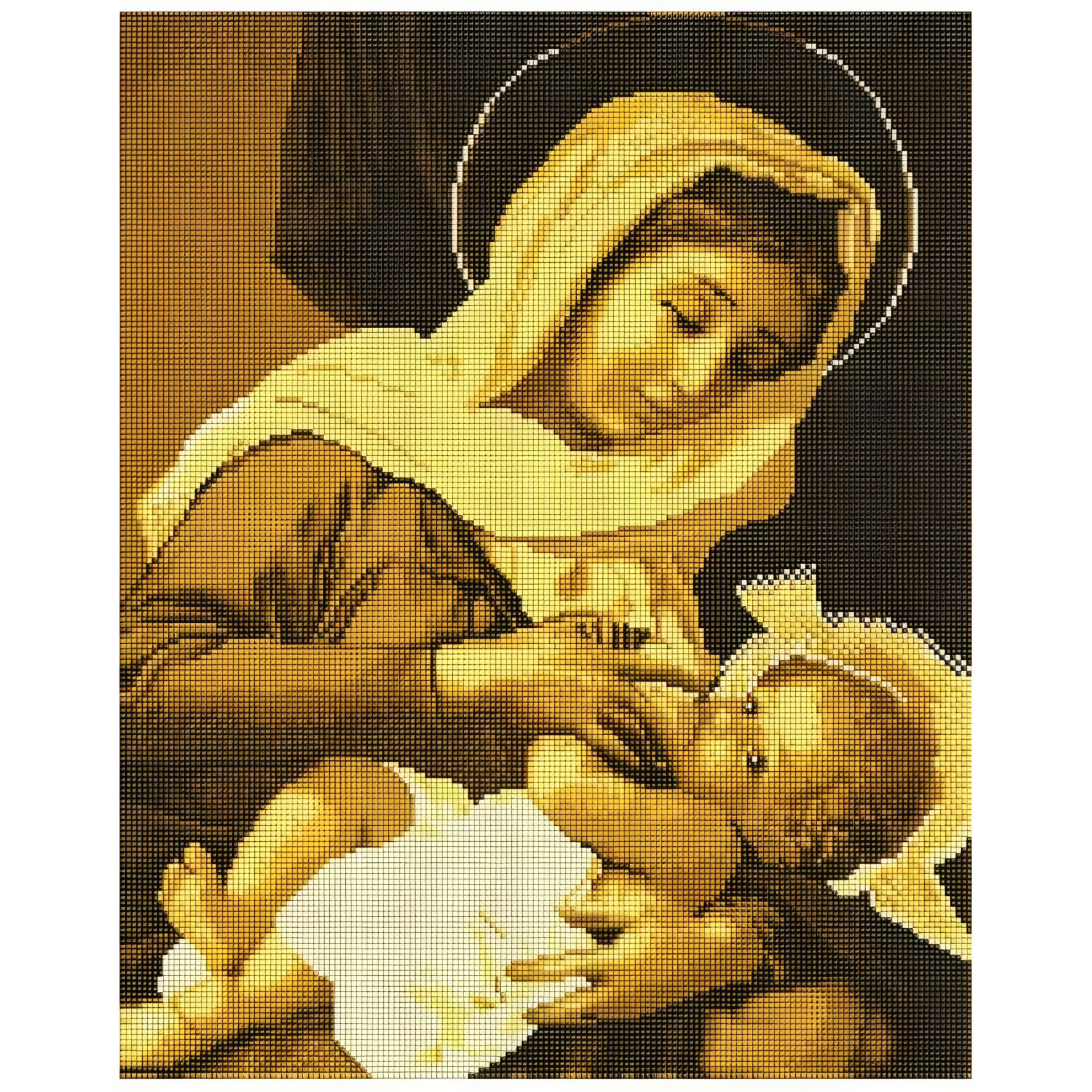 Мозаика алмазная "Икона Кормилица" в золотистом цвете 40х50 см, ColorArt SP069 Мозаика алмазная "Икона Кормилица" в золотистом цвете 40х50 см, ColorArt SP069