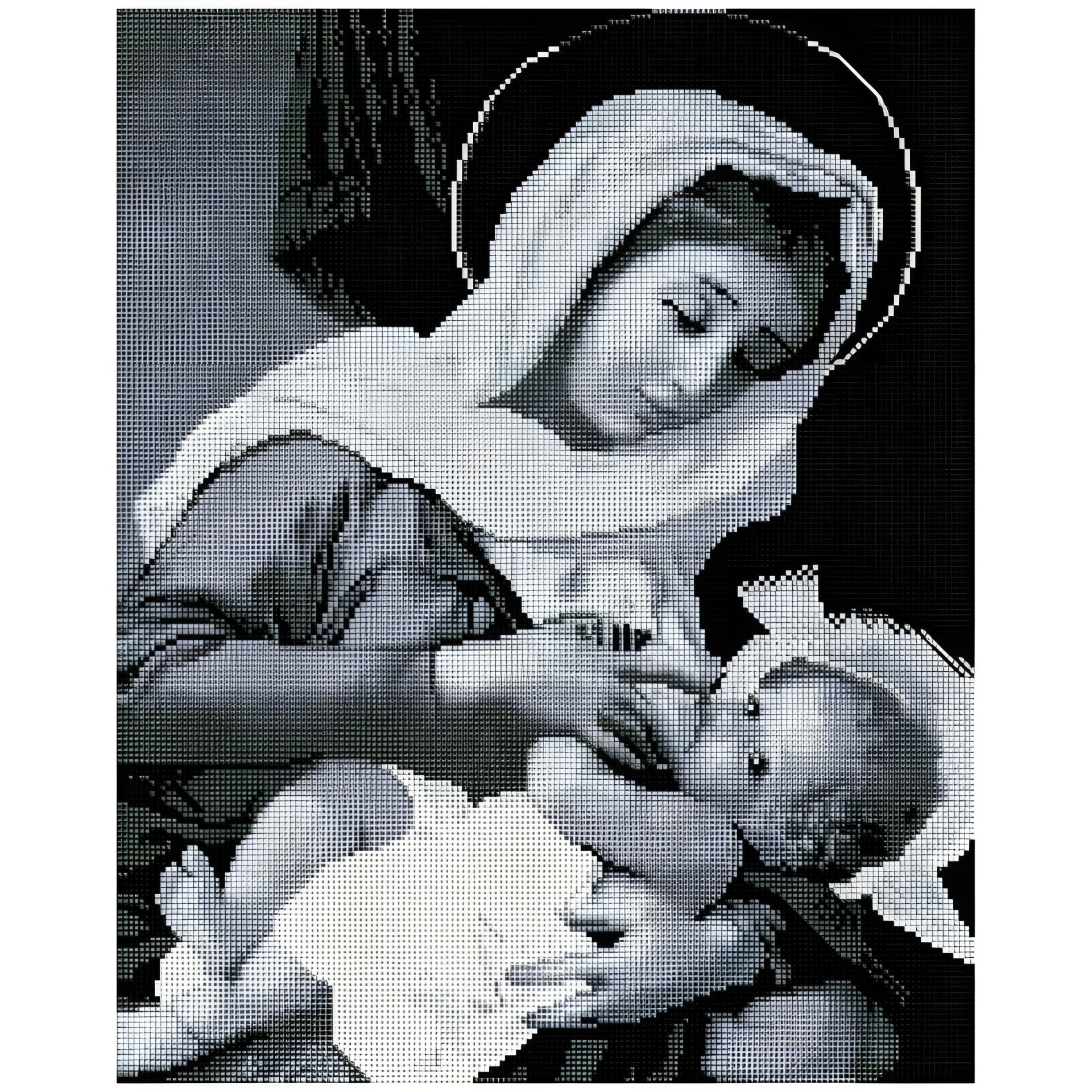 Алмазна мозаїка "Ікона Годувальниця" в сірих кольорах 40х50 см ColorArt SP070 Алмазна мозаїка "Ікона Годувальниця" в сірих кольорах 40х50 см ColorArt SP070