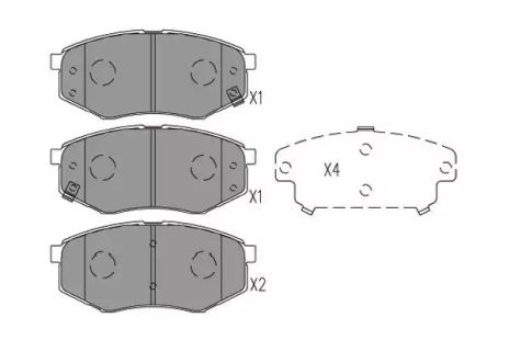 Передні гальма Hyundai IX20/Sonata/Soul II 10-, Kavo Parts (KBP4025)