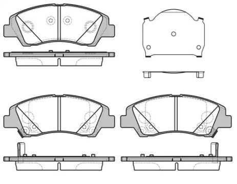 Набір гальмівних прокладок, диск гальма Hyundai I10, REMSA (158302)