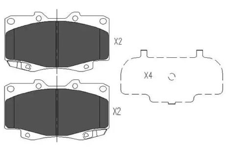 Передні гальма Hilux 01-, Kavo Parts (KBP9096)