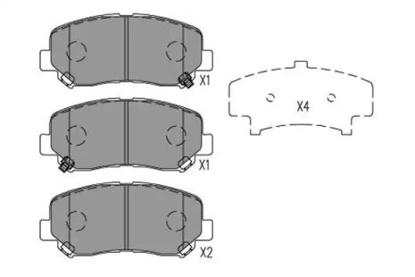 Передні гальма Mazda CX-5 11- (Akebono), Kavo Parts (KBP4563)