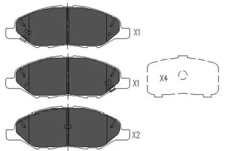 Передні гальма Micra/Tiida 03-12, Kavo Parts (KBP6578)