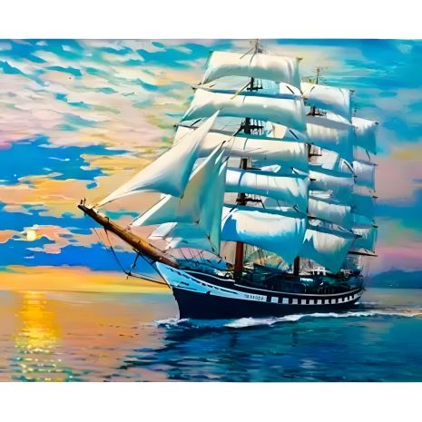 Алмазна мозаїка корабля 40x50 см від ColorArt SP078 Алмазна мозаїка корабля 40x50 см від ColorArt SP078