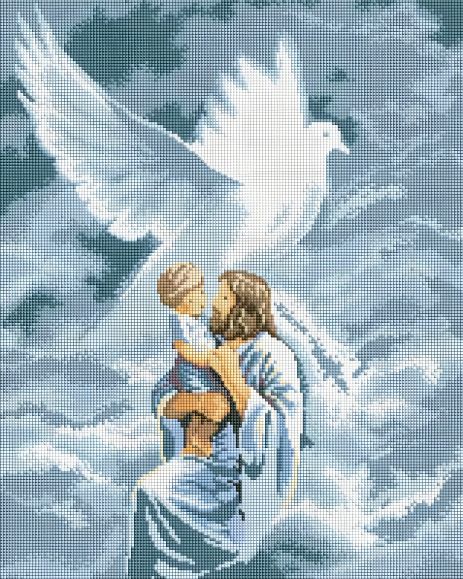 Ікона "Голуб миру" алмазна мозаїка 40х50 см, ColorArt SP072