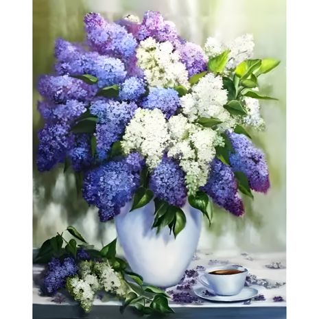 Алмазная мозаика "Букет сирени", 40х50 см, ColorArt SP075 Алмазная мозаика "Букет сирени", 40х50 см, ColorArt SP075