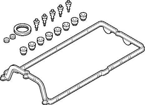 Комплект прокладок кришки головки циліндра BMW N62 1-4, ELRING (725330)