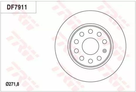 Brake Skoda Octavia A5/A7 ззаду, TRW (DF7911)