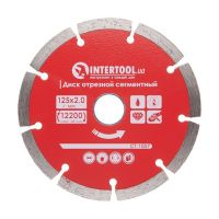 Диск відрізний сегментний алмазний 125мм, 22-24% INTERTOOL CT-1007