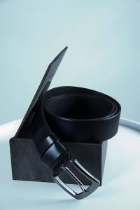 Ремінь чоловічій з натуральної шкіри (чорний), SBR001