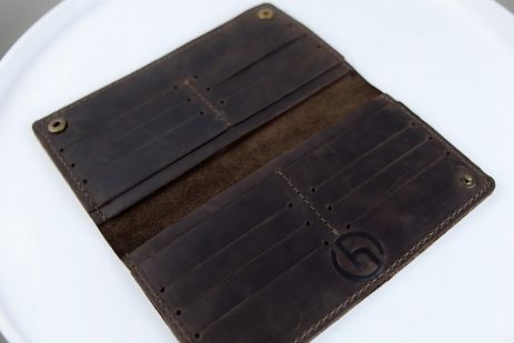 Чоловіче портмоне Skill із натуральної шкіри, коричневе