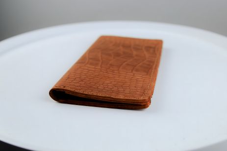 Портмоне чоловіче під крокодила коричневе з натуральної шкіри, SH008