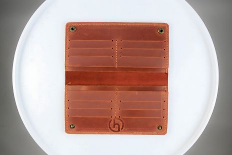 Мужское портмоне Skill кожаное коричневое