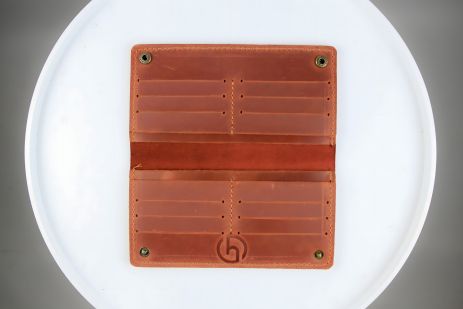 Мужское портмоне Skill кожаное коричневое