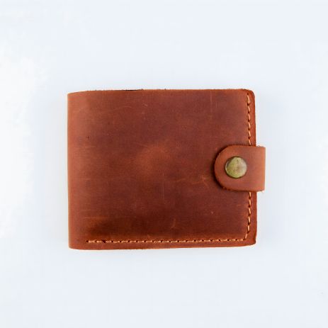Чоловічий гаманець із натуральної шкіри коричневий