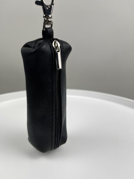 Мужская ключница SKILL из натуральной кожи, черная, SL019-1