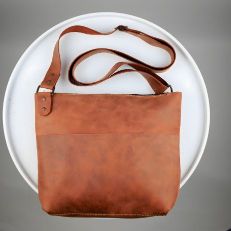 Сумка чоловіча через плече шкіряна коричнева Сумка чоловіча через плече шкіряна коричнева