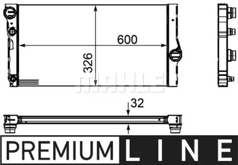 Радіатор охолодження двигуна F01/F02/F03/F04, MAHLE/KNECHT (CR1147000P)