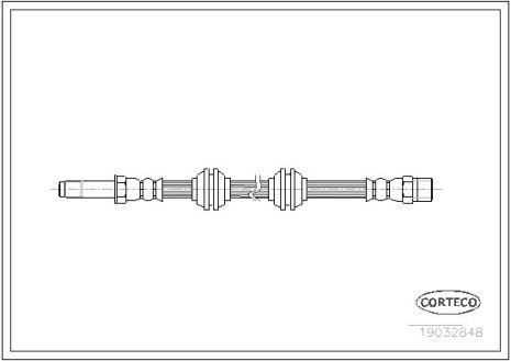 Тормозной шланг (передний) MB Vito (W638) 96-03, CORTECO (19032848)