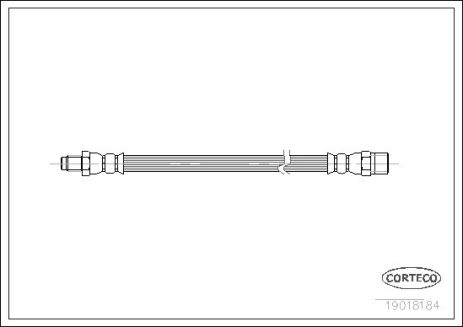 Гальмівний шланг зад. T4 96-03/Golf II/Passat 96-, CORTECO (19018184)