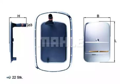 BMW E39/E46 Автоматична передача фільтра (5L50E/5L40E), Mahle/Knecht (HX165KIT)