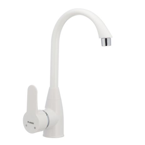 Змішувач для кухні з термопластику Plamix Mario 011 білий