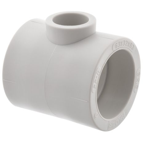 Перехідний трійник редукційний 63х32х63 поліпропілен PPR KOER