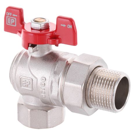 Кран з американкою 3/4 кутовий батарейний радіаторний 3/4"