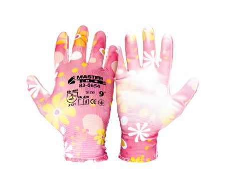 Перчатки трикотажные бесшовные "Астра" с полиуретановым покрытием, 12 пар, MASTERTOOL 83-0654doz