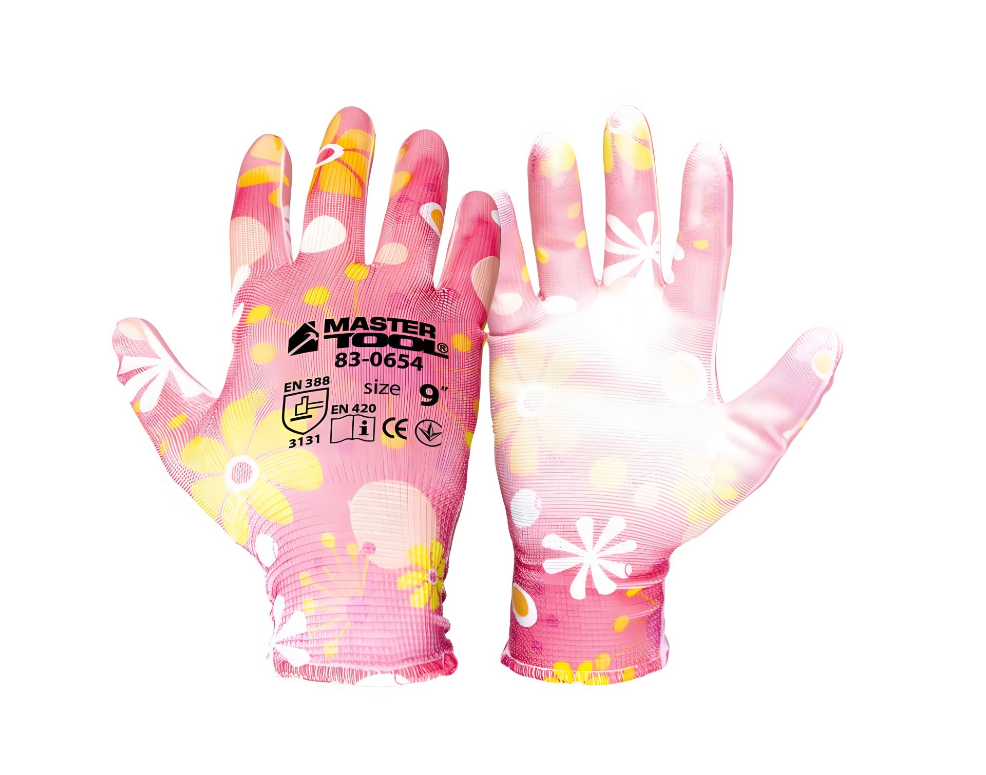 Безшовні трикотажні рукавички "Астра" з поліуретановим покриттям долоні 9" 17-20 г MASTERTOOL 83-0654 Безшовні трикотажні рукавички "Астра" з поліуретановим покриттям долоні 9" 17-20 г MASTERTOOL 83-0654