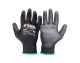 Безшовні трикотажні рукавички з поліуретановим покриттям 10" 25-26 г підвіс чорний MASTERTOOL 83-0645