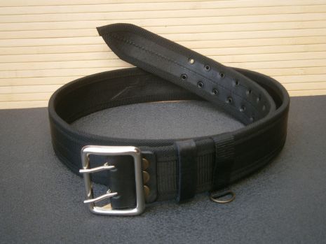 Пояс офицер Black (стропа + кожа) 120 см
