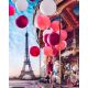 Алмазна мозаїка "Повітряні кульки та Париж" 40х50 см, ColorArt SP082