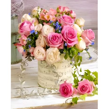 Алмазна мозаїка "Красиві троянди" 40х50 см, виробник ColorArt SP083