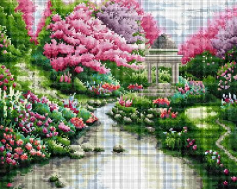 Мозаика алмазная Пейзаж с альтанкой 40х50 см ColorArt SP085