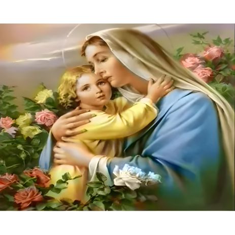 Алмазная вышивка "Икона Ласковая мать" 40х50 см ColorArt SP086