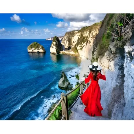 Алмазна мозаїка "Прогулянка біля моря" 40х50 см ColorArt SP087 Алмазна мозаїка "Прогулянка біля моря" 40х50 см ColorArt SP087