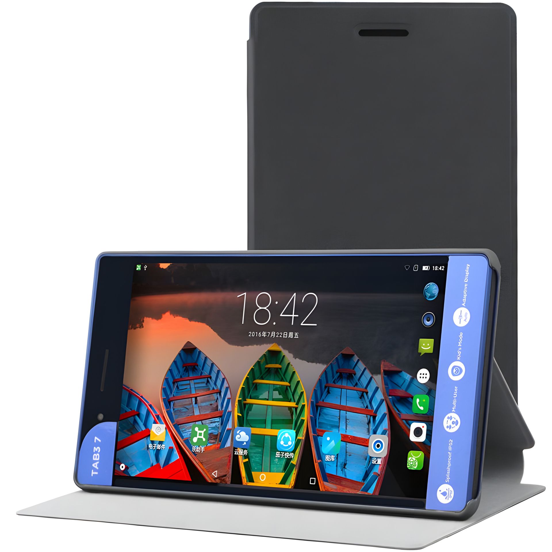 Чохол TPU Multiview Cover для lenovo tab TB3-730 Чорний Чохол TPU Multiview Cover для lenovo tab TB3-730 Чорний